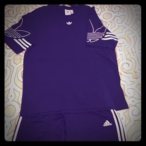 Addias t shirt and sweat pants bundle